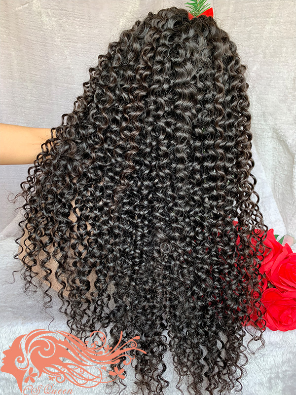 Csqueen Raw Natural Curly U part wig 100% Human Hair 150%density